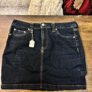 Dark Washed Dickies Skirt